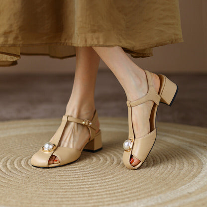 Chic T-Strap Elizabeth Ainsley Summer Sandals