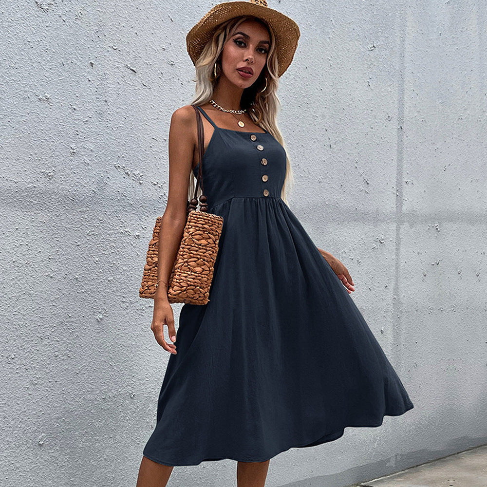 Robe midi chic de la collection été d'Amélie Morin