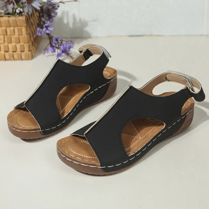 Sandales compensées confortables par Amélie Morin