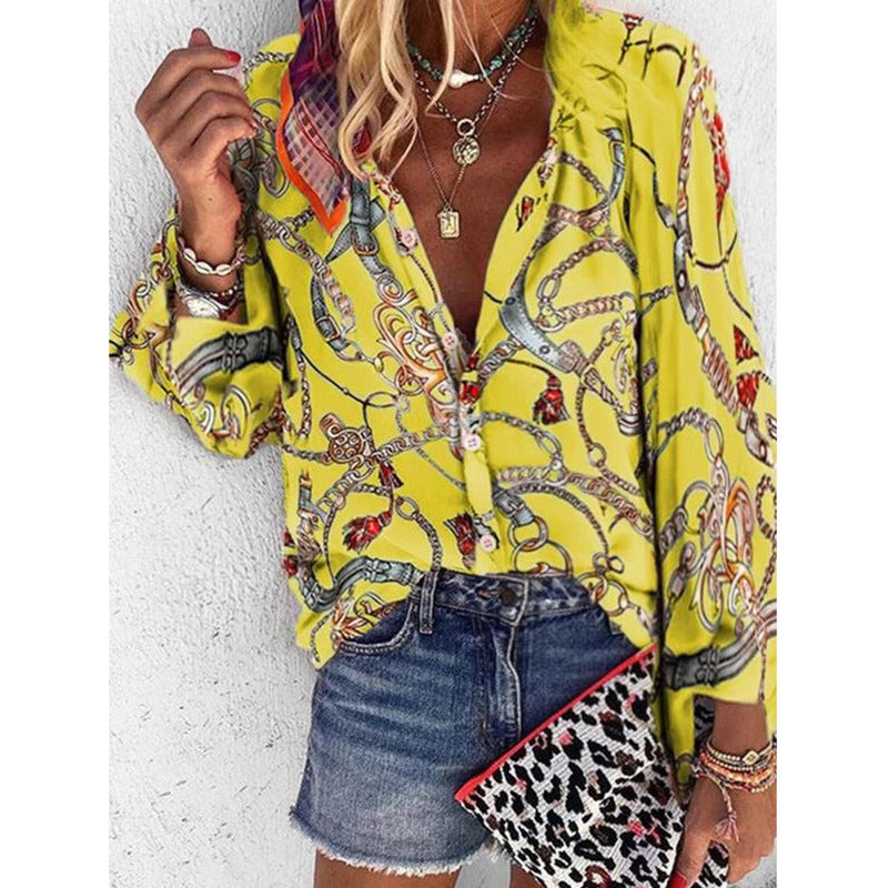 Chemise imprimée vibrante style urbain Amélie Morin