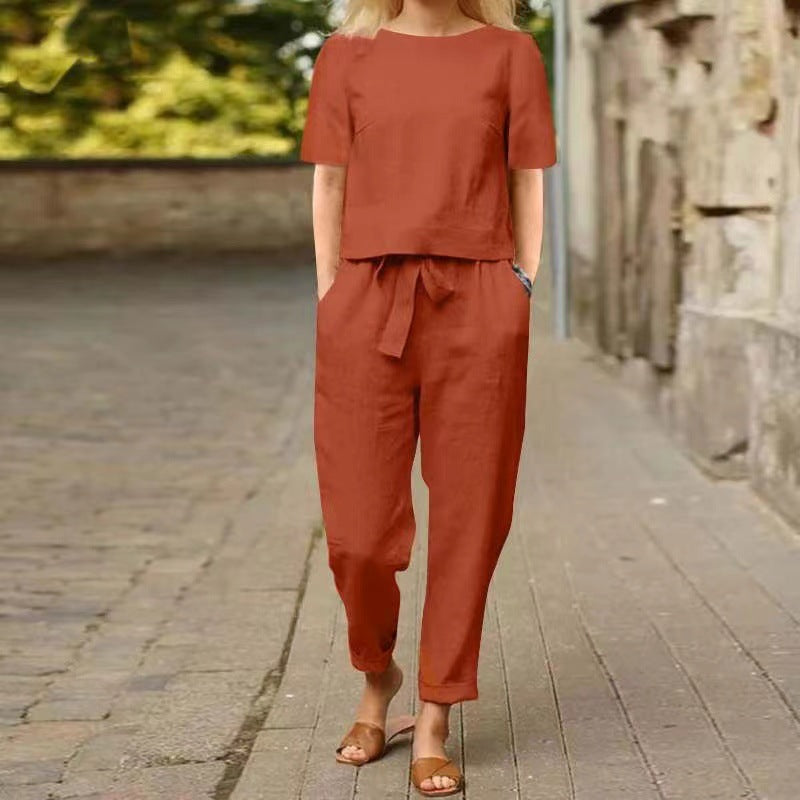 Vintage Linen Set by Elizabeth Ainsley - Summer Capri Outfit