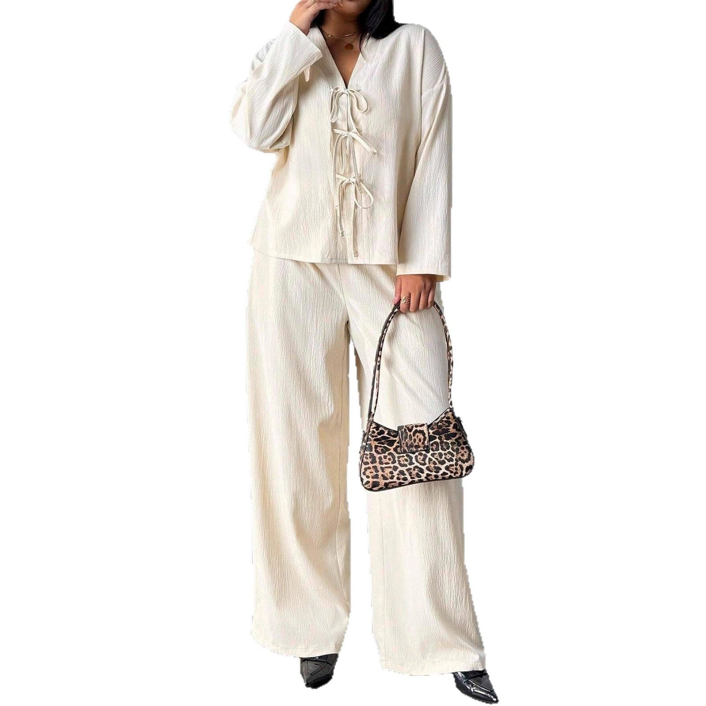 Ensemble lounge élégant couleur abricot Amélie Morin Vêtements pour femmes