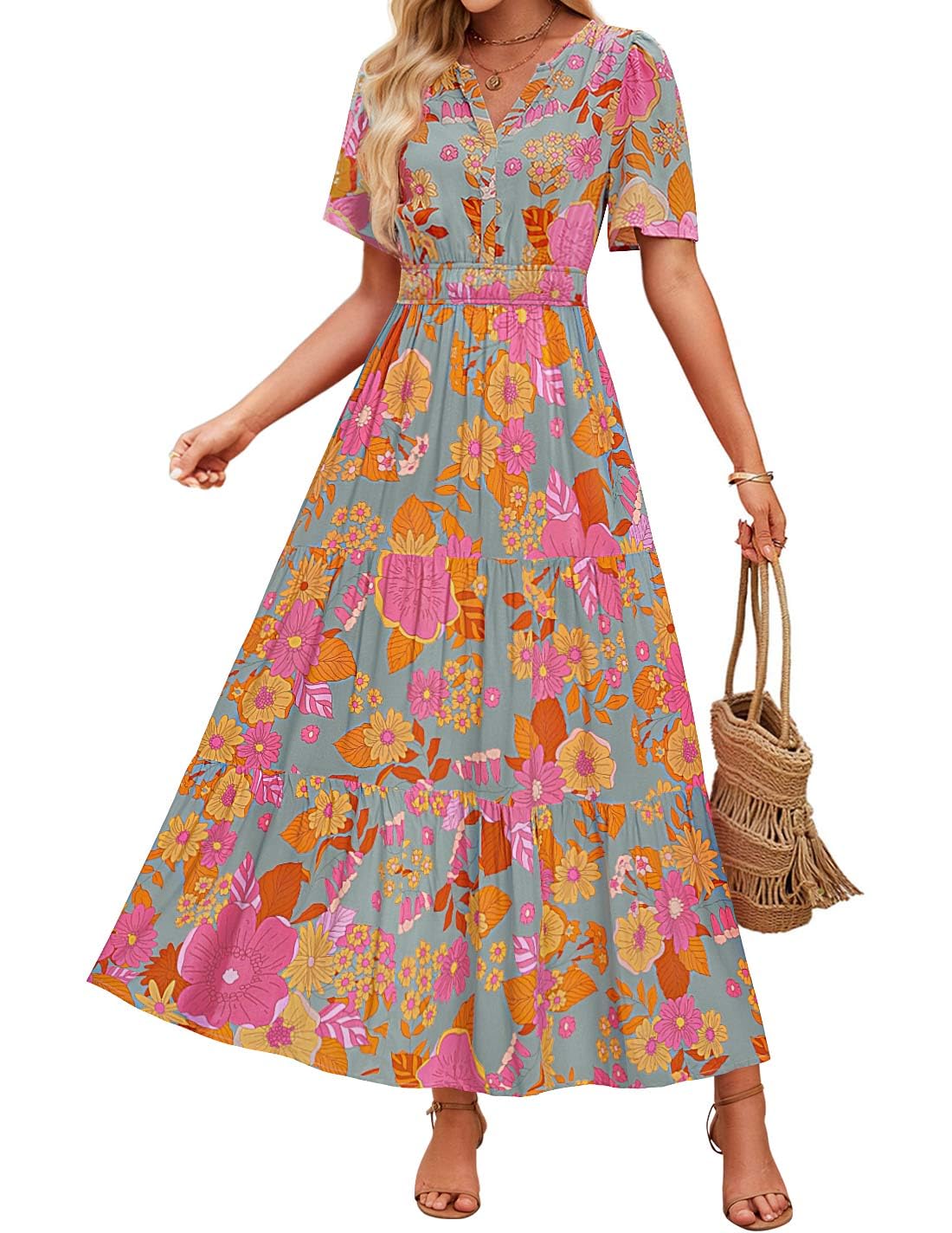 Robe maxi fleurie Amélie Morin Confort d'été