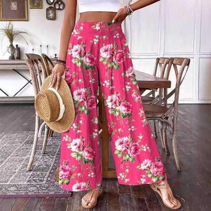 Pantalon taille haute fleuri élégant par Amélie Morin