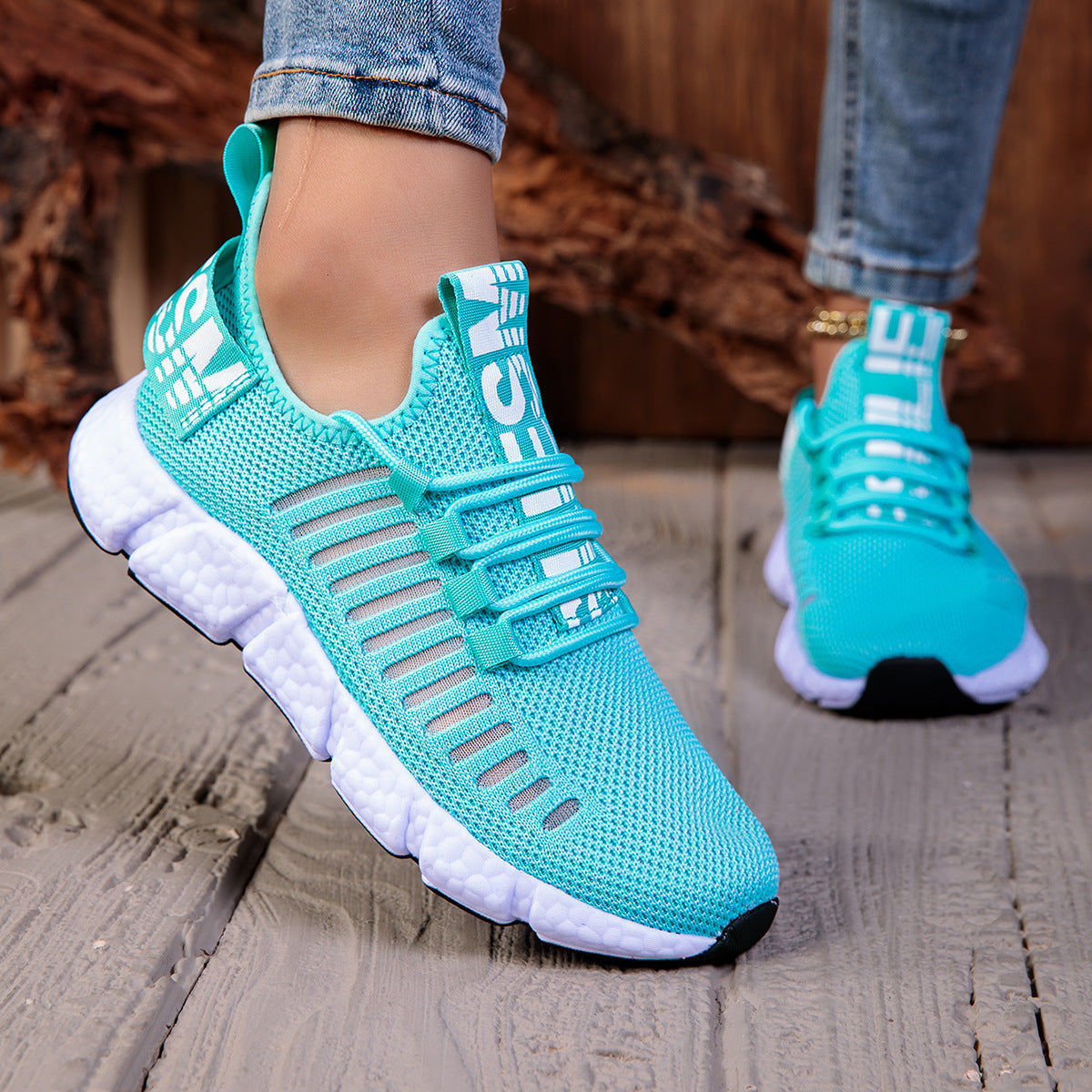 Breathable Mesh Elizabeth Ainsley Casual Running Sneakers