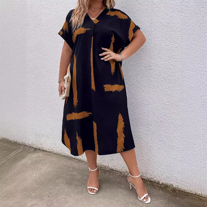 Robe longue Dolman géométrique moderne Amélie Morin