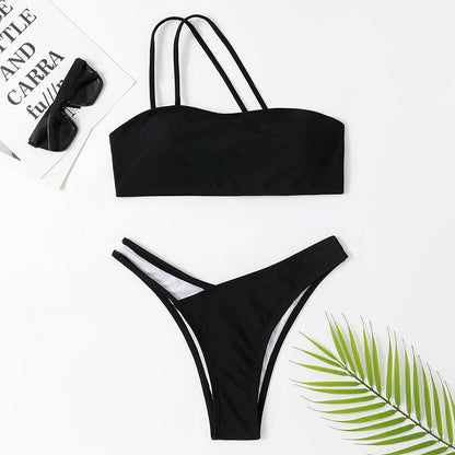 Ensemble bikini chic asymétrique Amélie Morin