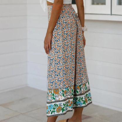 Pantalon droit à imprimé floral Amélie Morin