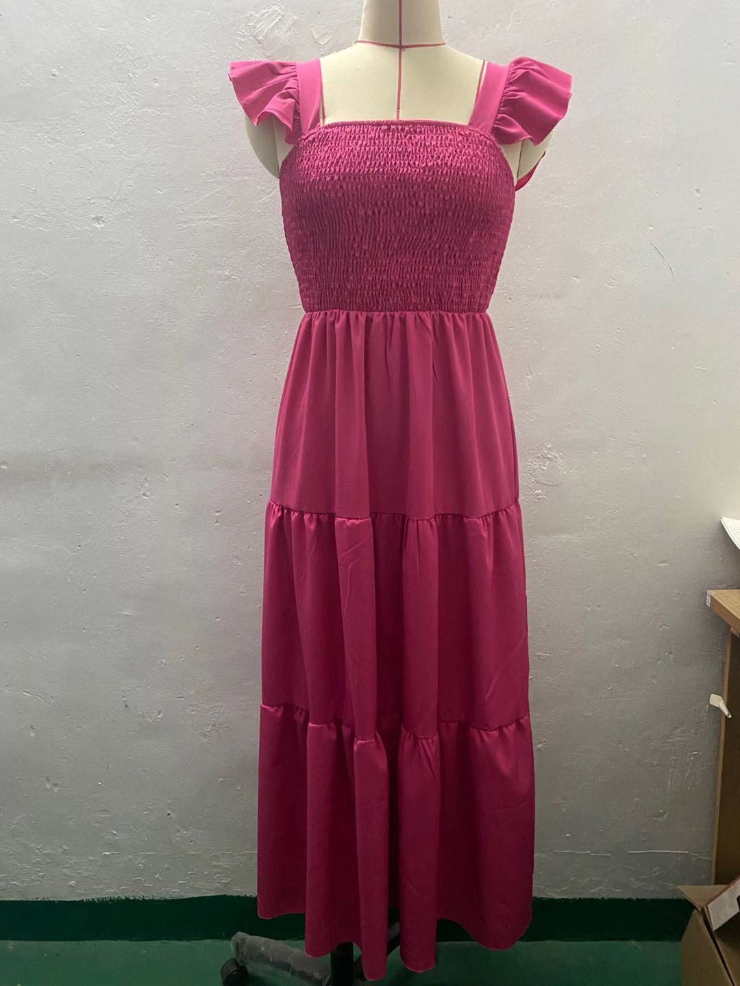 Robe longue chic à volants signée Amélie Morin
