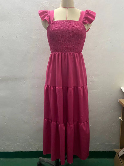 Robe longue chic à volants signée Amélie Morin