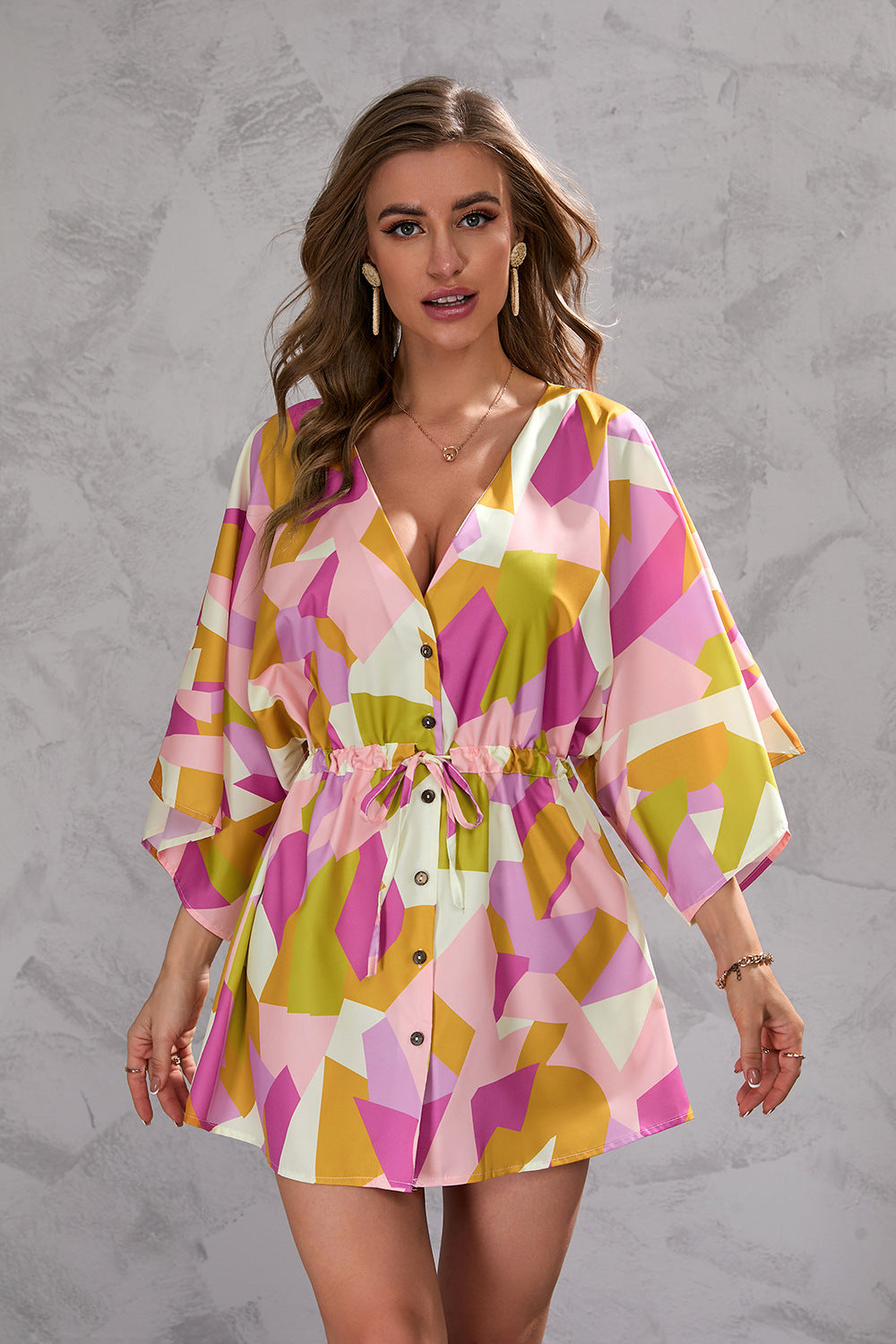 Robe d'été à imprimé feuilles par Amélie Morin