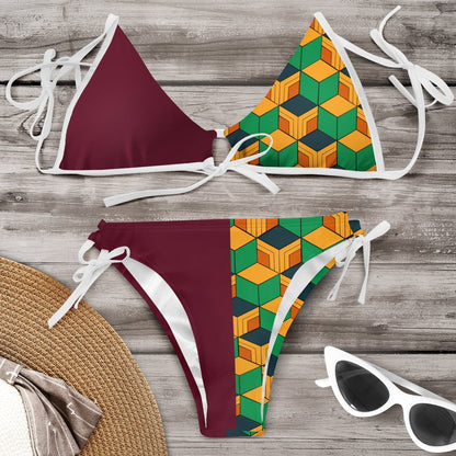Ensemble bikini Amélie Morin aux couleurs vives, inspiré de Pinterest