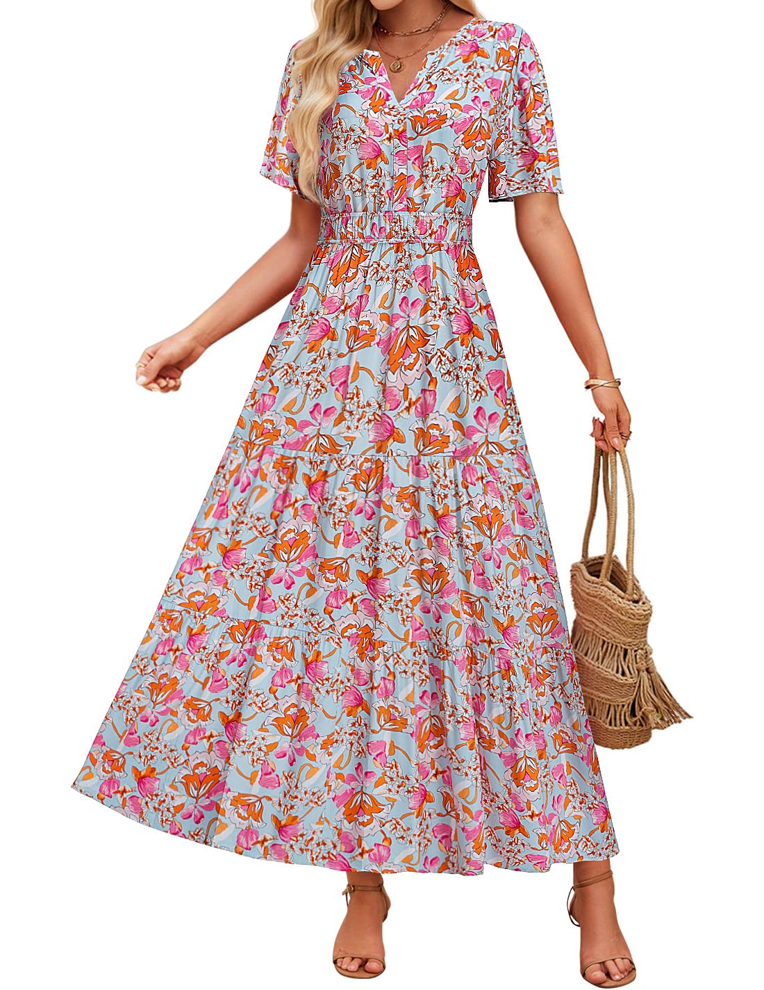 Robe maxi fleurie Amélie Morin Confort d'été