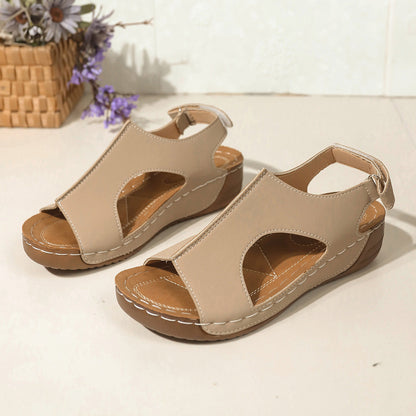 Sandales compensées confortables par Amélie Morin