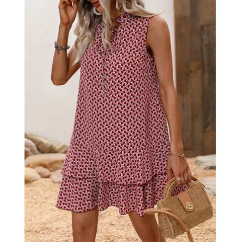 Robe sans manches imprimée bohème par Amélie Morin