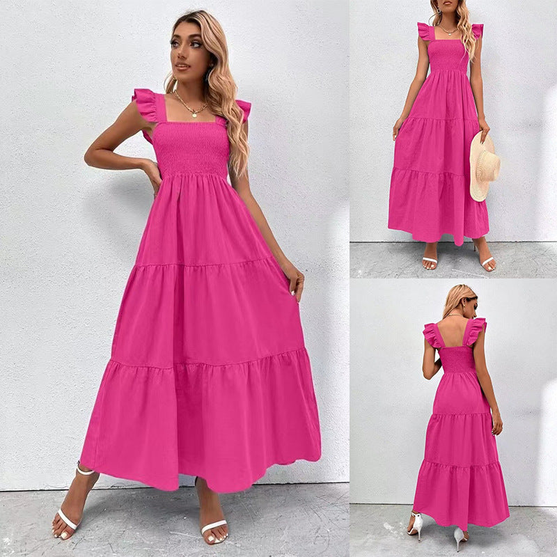 Robe longue chic à volants signée Amélie Morin