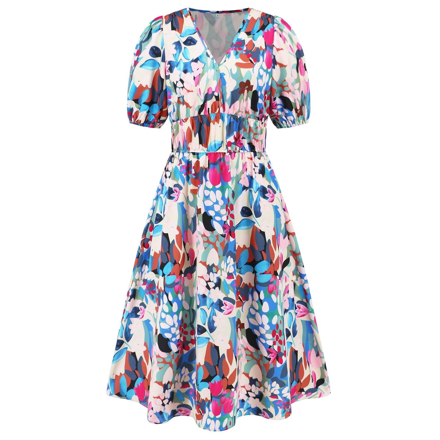 Robe bohème fleurie à col en V signée Amélie Morin