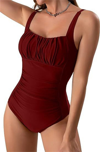 Maillot de bain une pièce chic à col carré signé Amélie Morin