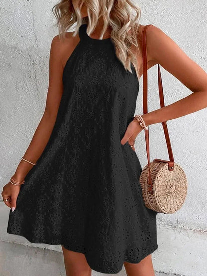 Robe sans manches en dentelle chic Amélie Morin