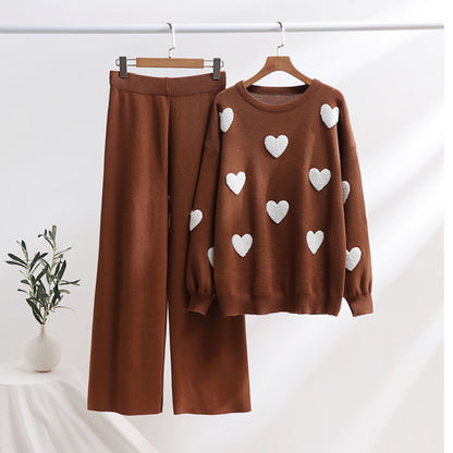 Ensemble en maille Chic Heart par Amélie Morin