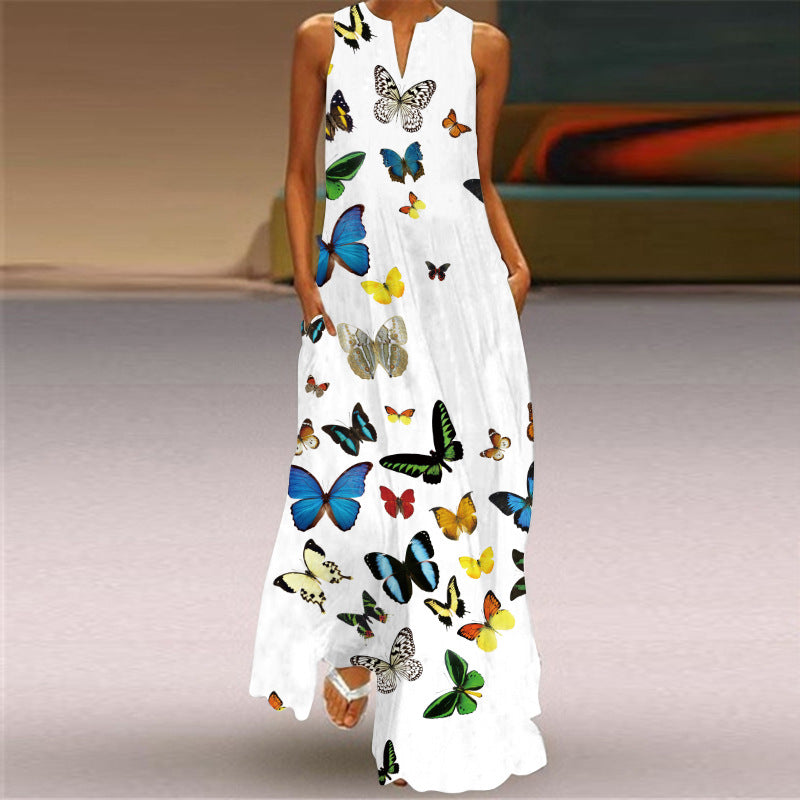Robe longue imprimée éclatante Amélie Morin