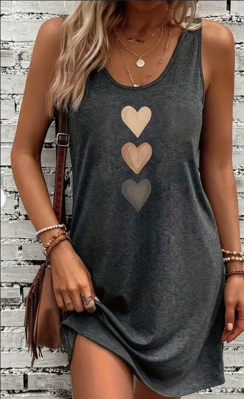Heart Print Elizabeth Ainsley Everyday Tank Dress