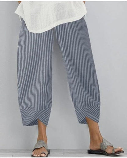 Pantalon bohème imprimé à taille élastique par Amélie Morin