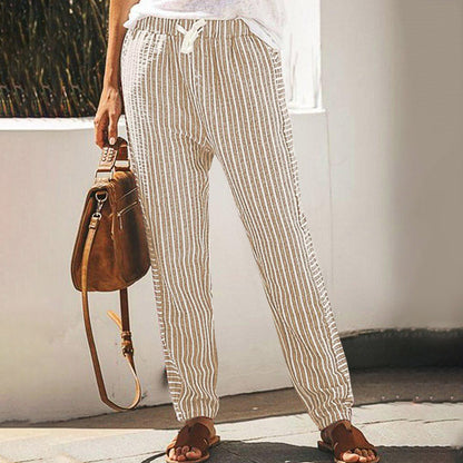 Pantalon rayé à jambes larges Amélie Morin inspiré de Pinterest