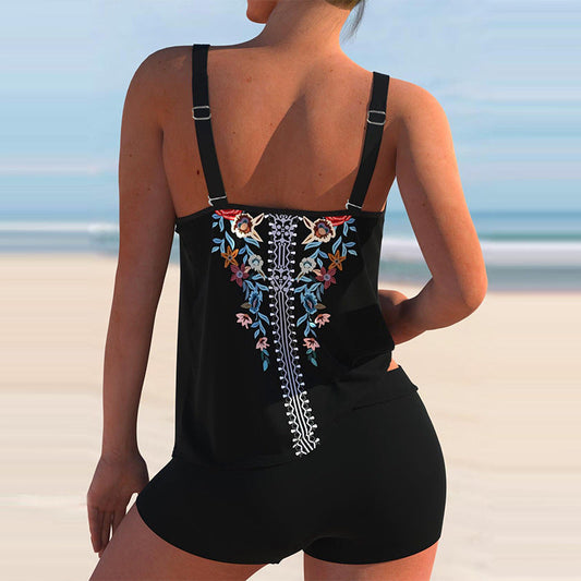 Bikini grande taille à imprimé floral par Amélie Morin