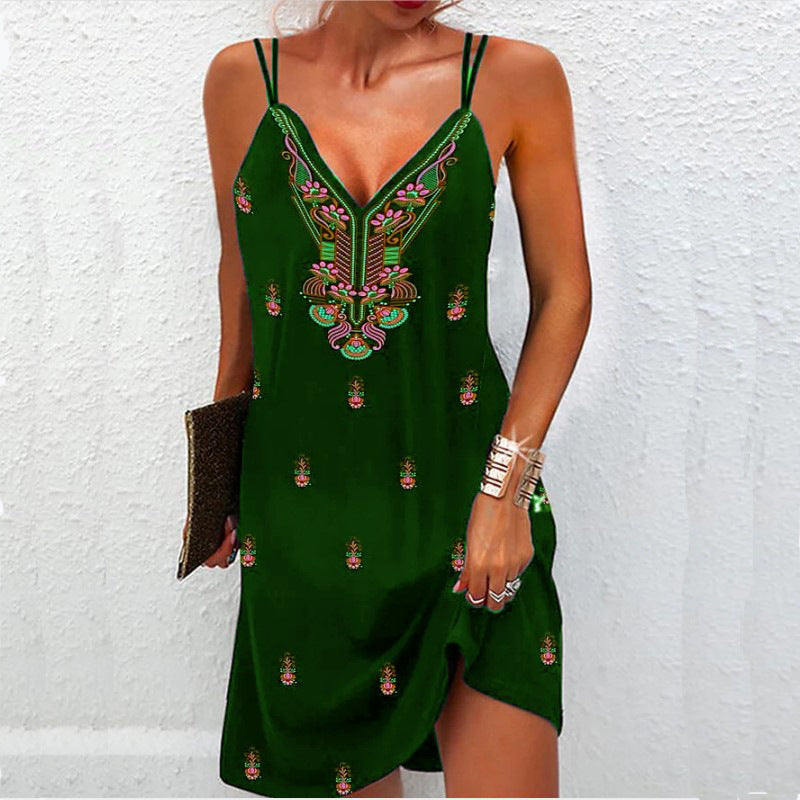 Robe bohème à col en V Collection été Amélie Morin