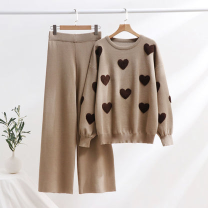 Ensemble en maille Chic Heart par Amélie Morin
