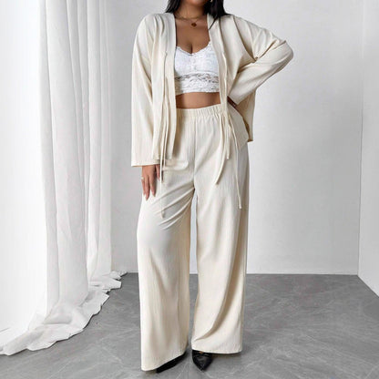 Ensemble lounge élégant couleur abricot Amélie Morin Vêtements pour femmes