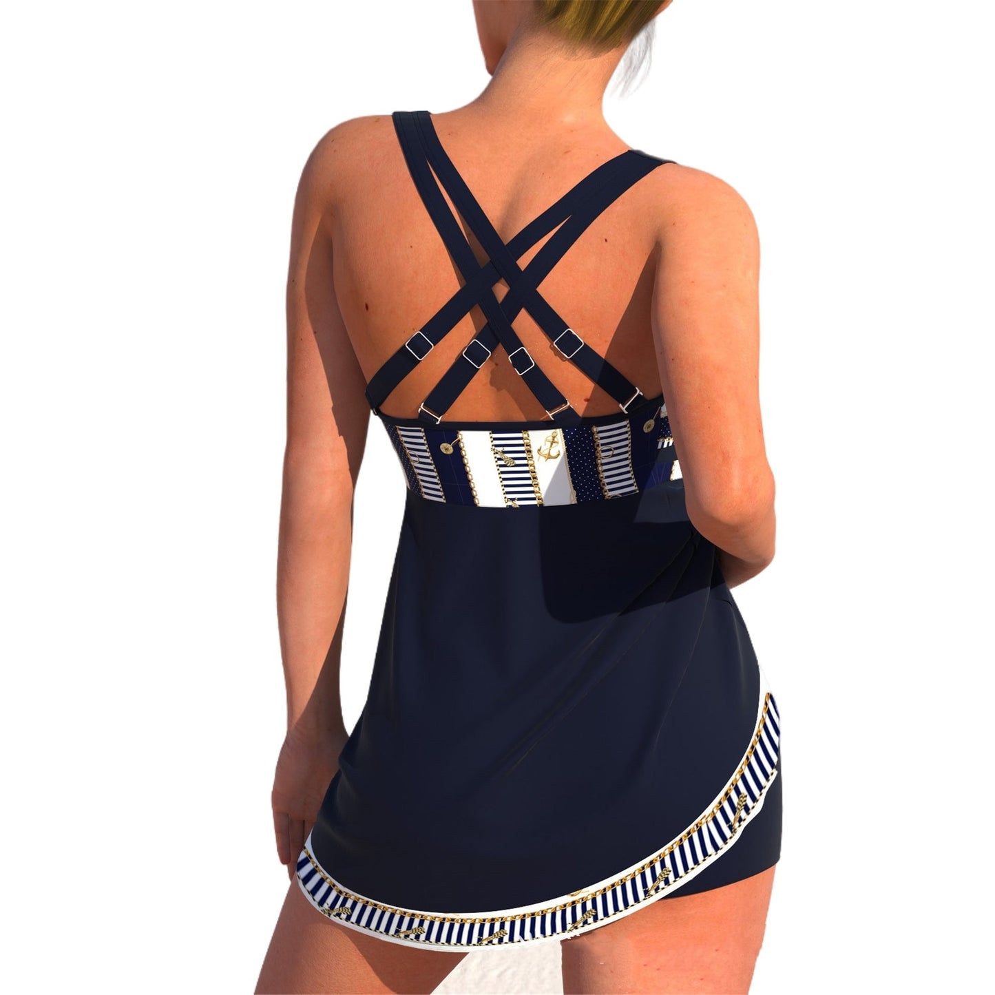 Bikini chic grande taille à jupe fendue par Amélie Morin