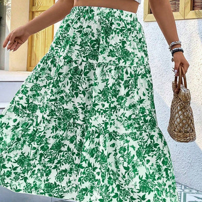 Jupe maxi grande taille à imprimé floral Amelie Morin