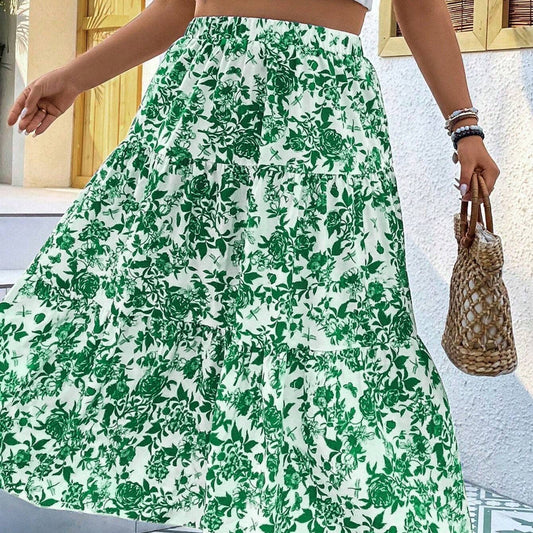 Jupe maxi grande taille à imprimé floral Amelie Morin