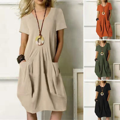 Effortless Cotton Linen Dress Elizabeth Ainsley