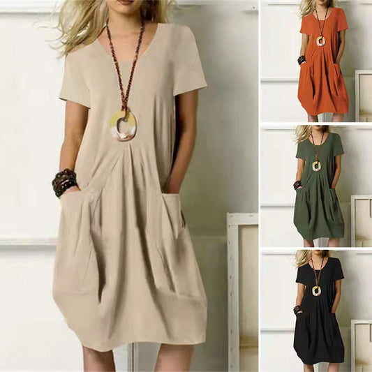 Effortless Cotton Linen Dress Elizabeth Ainsley