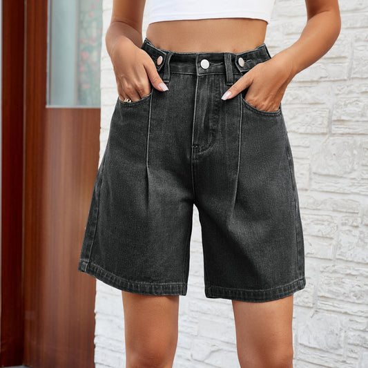 Short en jean à taille ajustable Amelie Morin pour femme