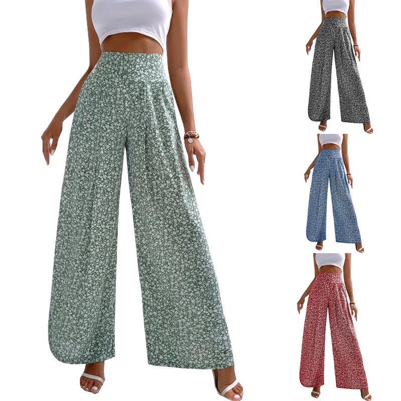 Floral Wide Leg Elizabeth Ainsley Casual Pants