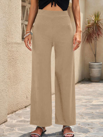 Pantalon stretch à jambes larges par Amélie Morin