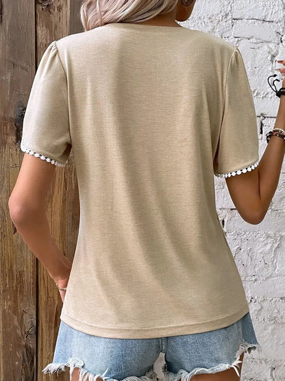 T-shirt d'été chic à manches tulipe Amélie Morin