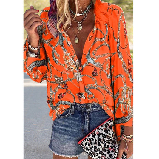 Chemise imprimée vibrante style urbain Amélie Morin