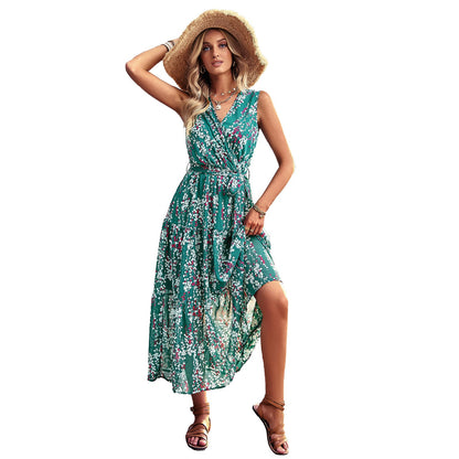 Robe midi de vacances Amelie Morin à imprimé floral chic