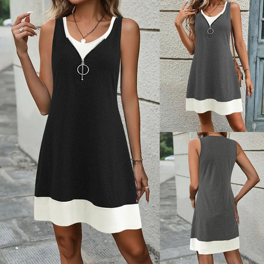 Elegant Sleeveless Vest Dress by Elizabeth Ainsley