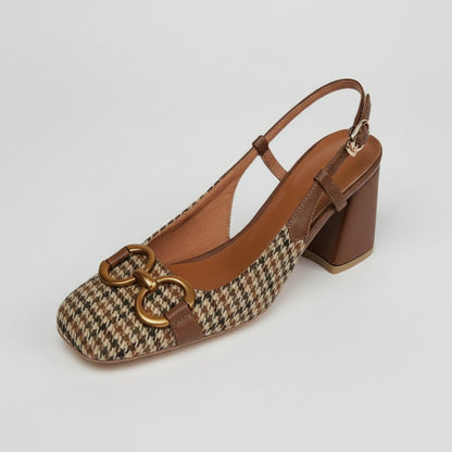 Escarpins vintage à talons carrés Amélie Morin