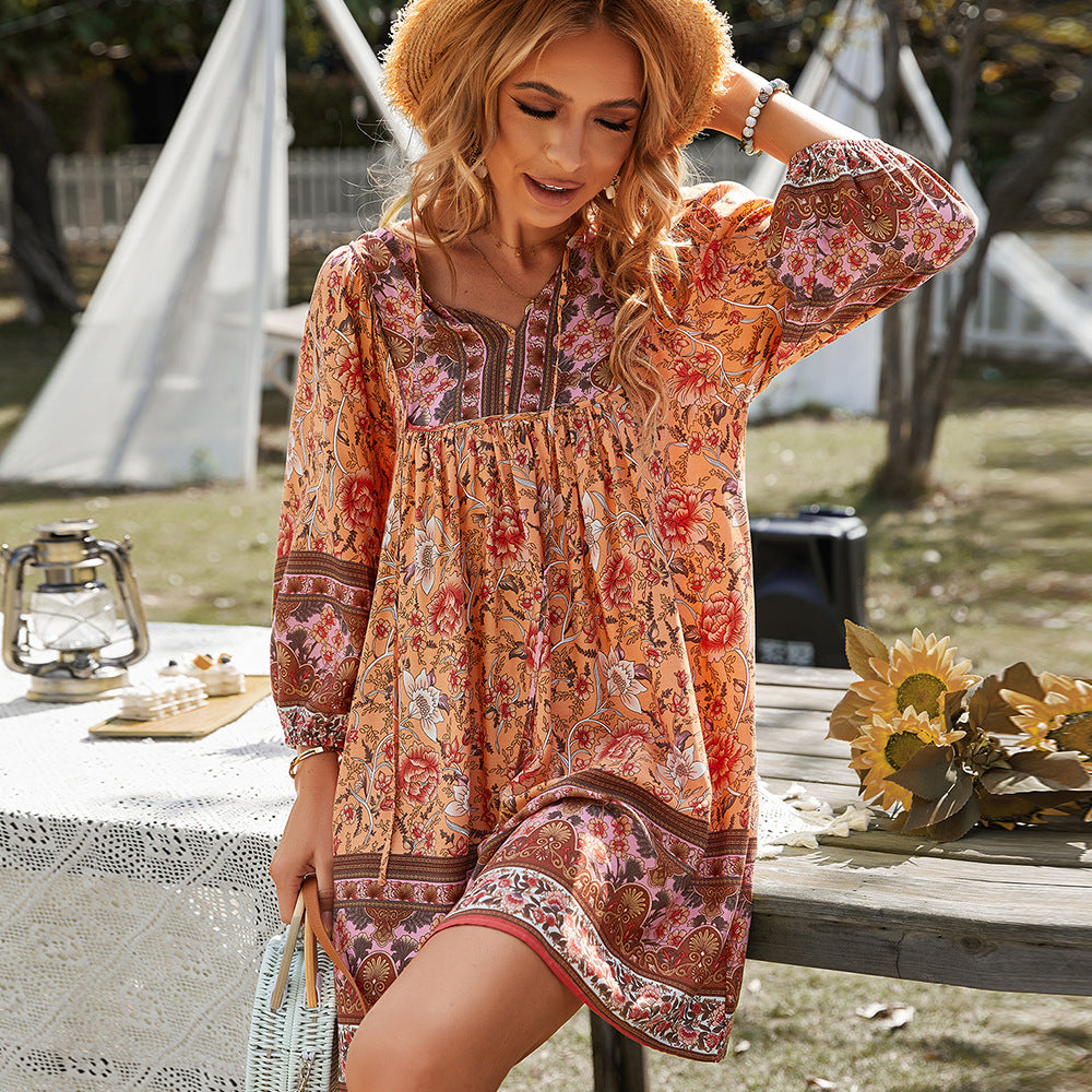 Robe d'été bohème fleurie Amélie Morin