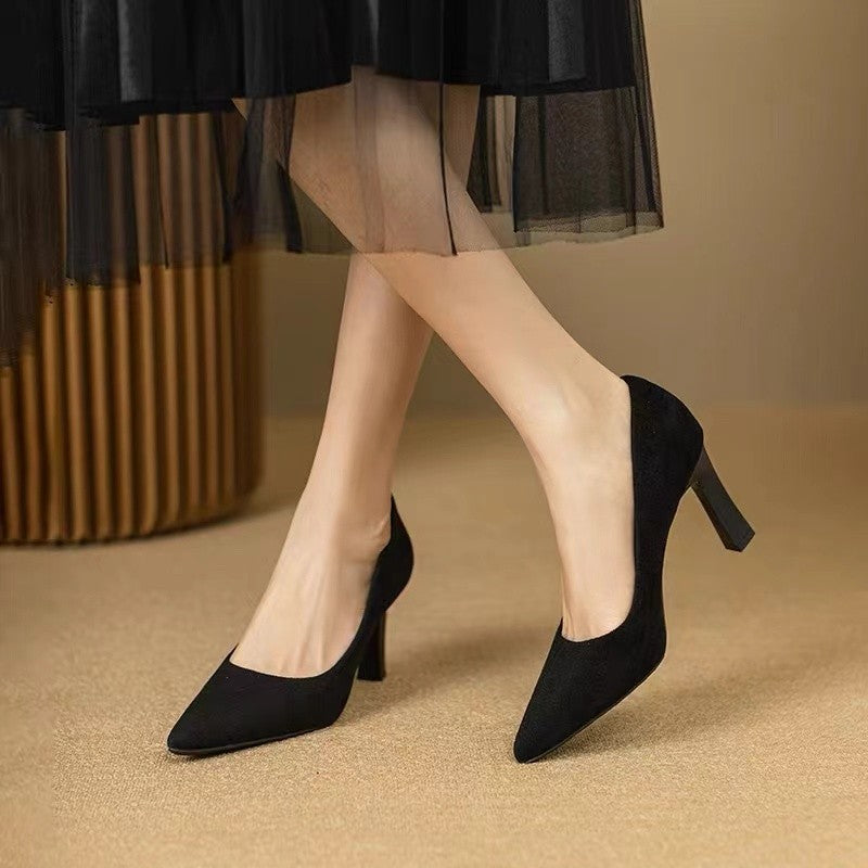 Elegant Black Stiletto Heels by Elizabeth Ainsley