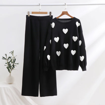 Ensemble en maille Chic Heart par Amélie Morin