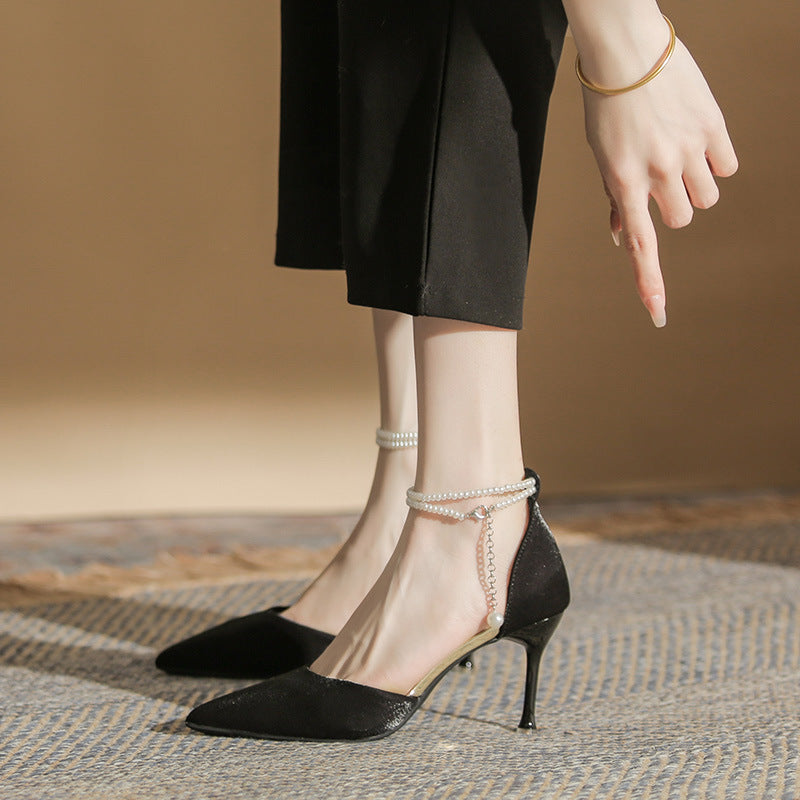 Sandales élégantes à talons aiguilles et boucle Amelie Morin