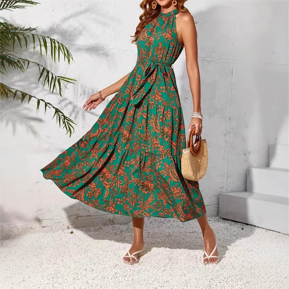 Robe d'été sans manches à fleurs bohèmes Amélie Morin